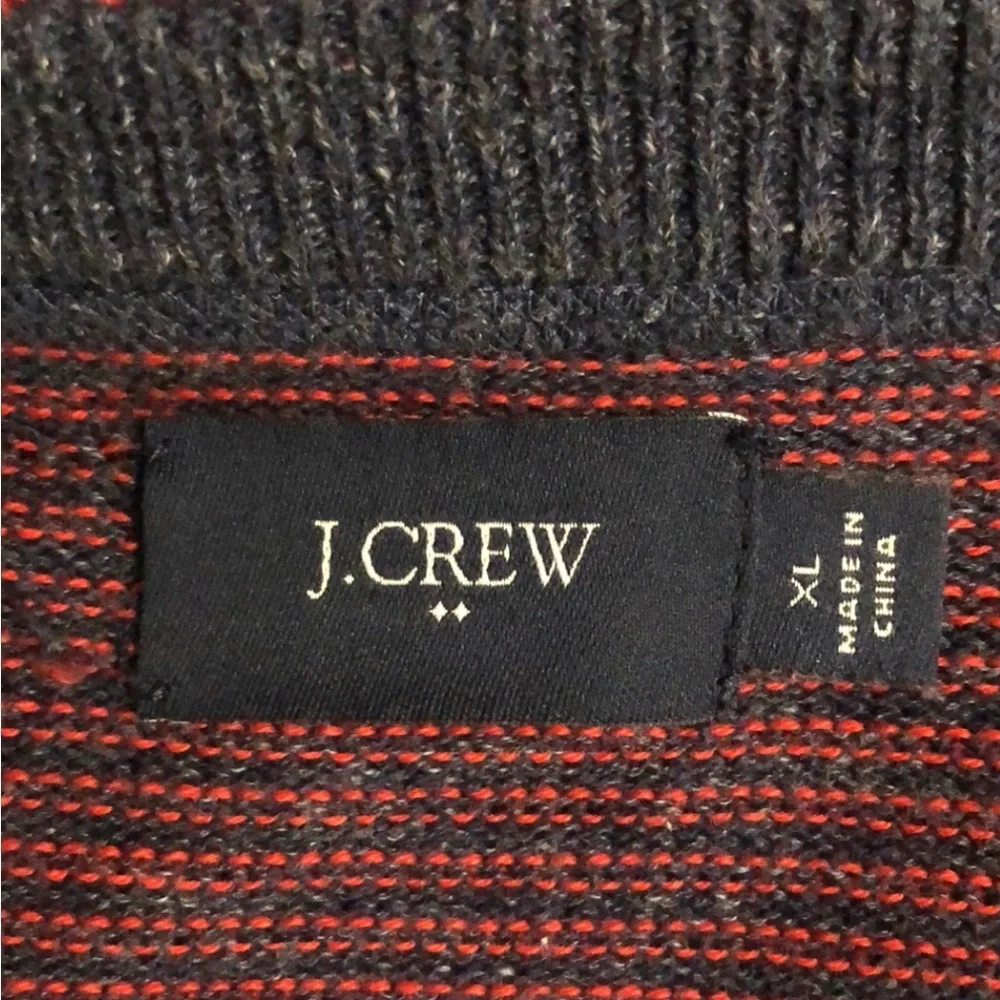 ✨J. Crew Burgundy and Navy Striped Pullover